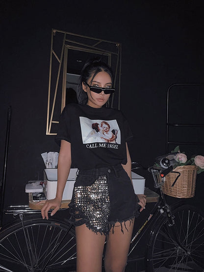 Levoire | Rivet Denim Shorts Aushöhlen