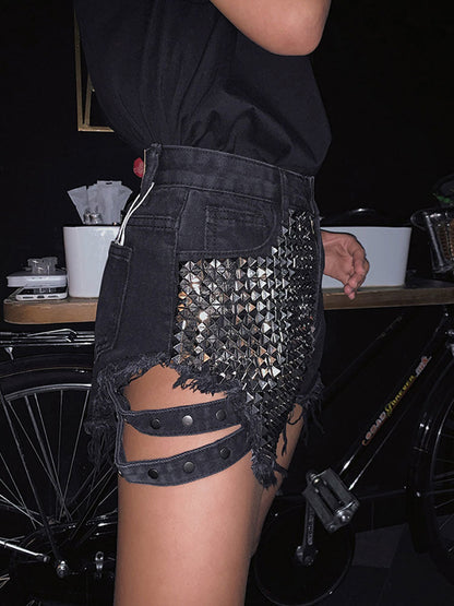 Levoire | Rivet Denim Shorts Aushöhlen