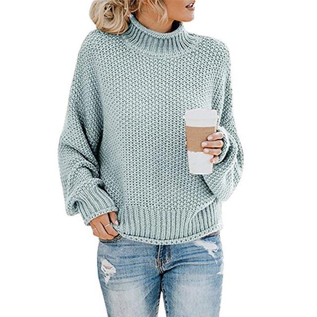 Levoire | Pull En Tricot Côtelé Confortable Vert menthe