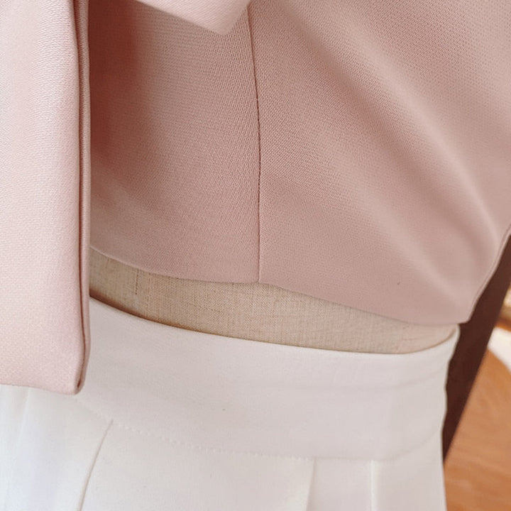 Levoire | Patchwork Nœud Gilet Col Carré Sans Manches