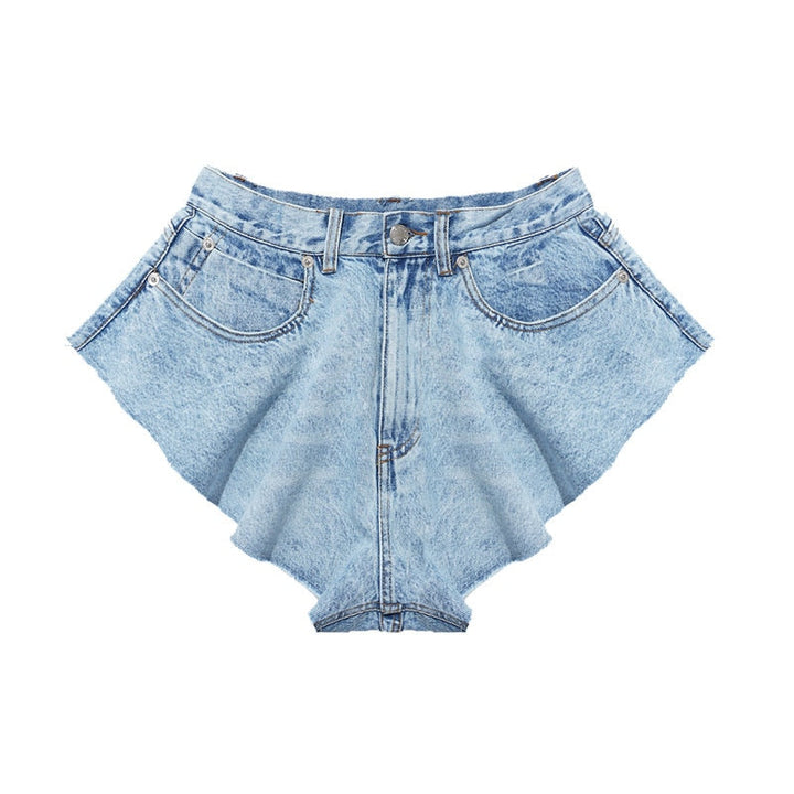 Levoire | Short En Jean Décontracté Jupe Taille Haute