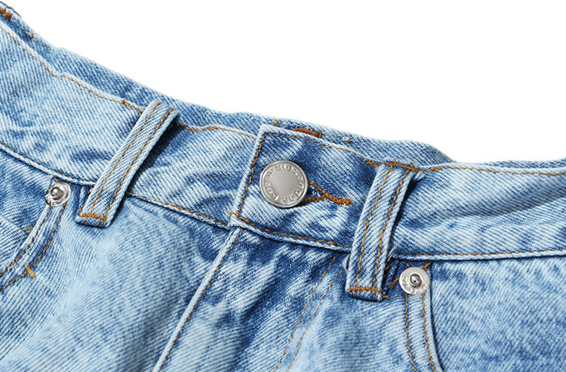Levoire | Short En Jean Décontracté Jupe Taille Haute