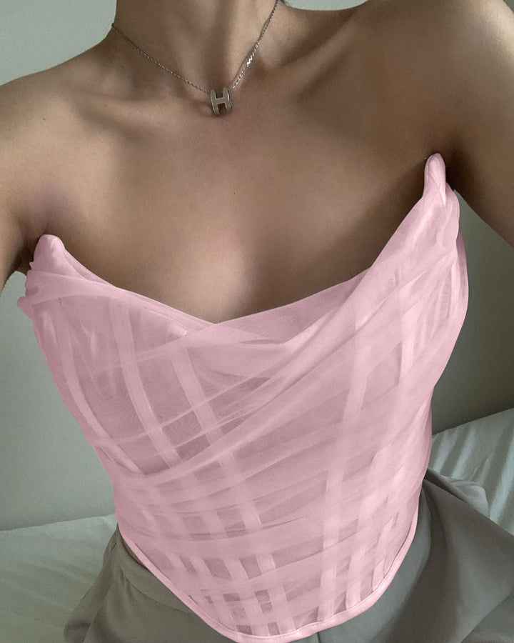 Levoire | Top Court Bustier Sans Manches À Bretelles