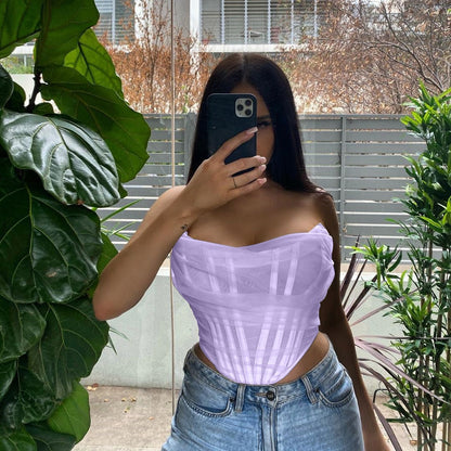 Levoire | Haut Sans Manches Bustier Strapless Crop Top