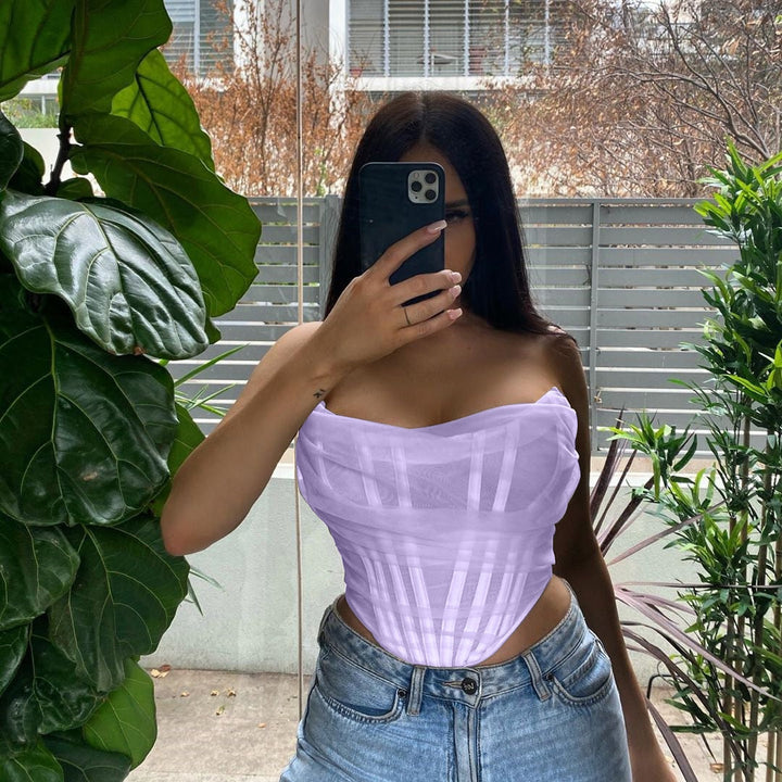Levoire | Top Court Bustier Sans Manches À Bretelles
