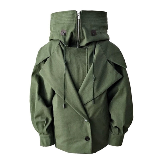Levoire | Grande Taille Manteau Vert armée