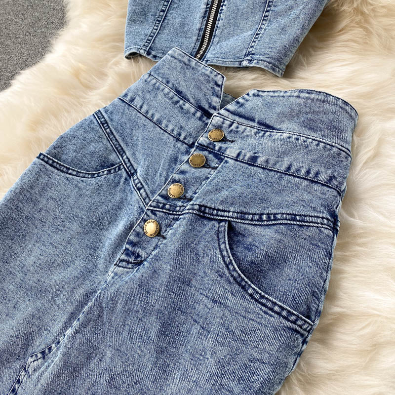 Levoire | Jeans Veste Et Jupes Satzs