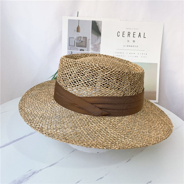 Levoire | Chapeau En Herbe De Mer À Large Bord Braun