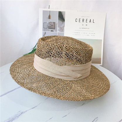 Levoire | Chapeau En Herbe De Mer À Large Bord Beige