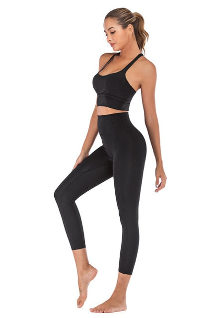 Levoire | Nakedfeel Yoga Set Leggings De Yoga Set Ensemble noir