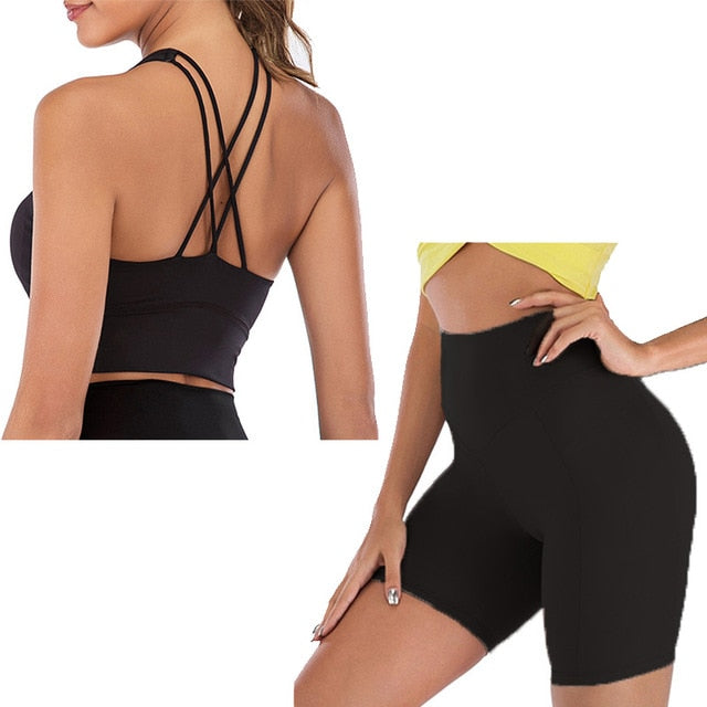 Levoire | Nakedfeel Yoga Set Leggings De Yoga Set Ensemble noir court