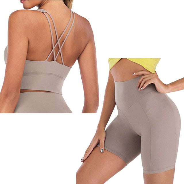 Levoire | Nakedfeel Yoga Set Leggings De Yoga Set ensemble de yoga court