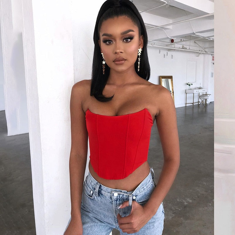 Levoire | Mode En Velours Sexy Crop Top À Corset