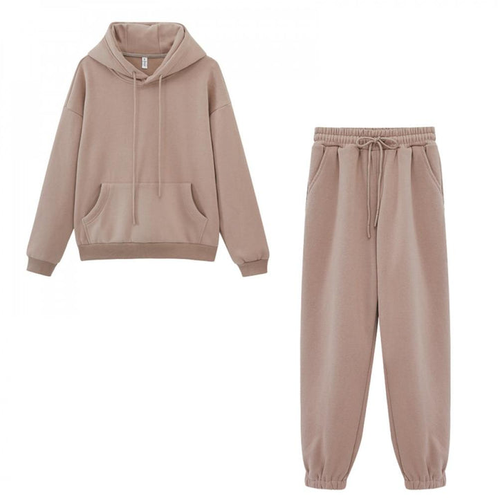Levoire | Ensemble de Sweat à Capuche et Pantalon de Jogging en Polaire avec Confort Maximal pour Femmes Café