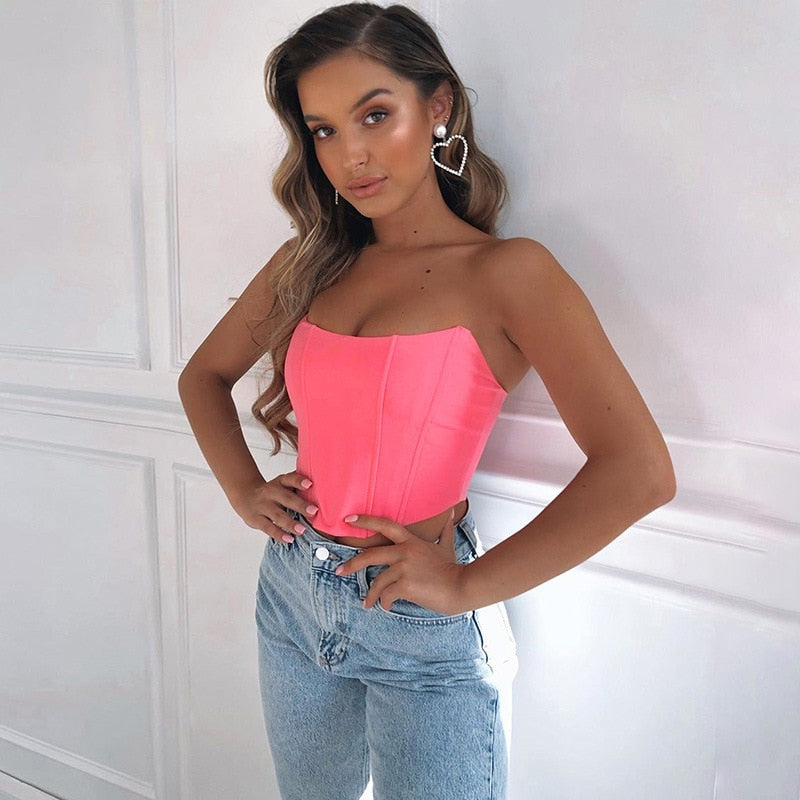 Levoire | Mode En Velours Sexy Crop Top À Corset