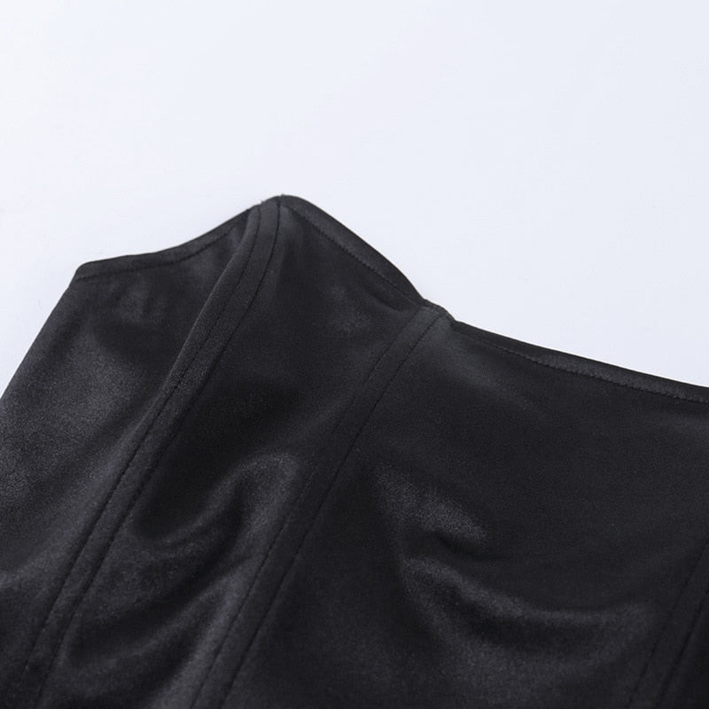 Levoire | Mode En Velours Sexy Crop Top À Corset