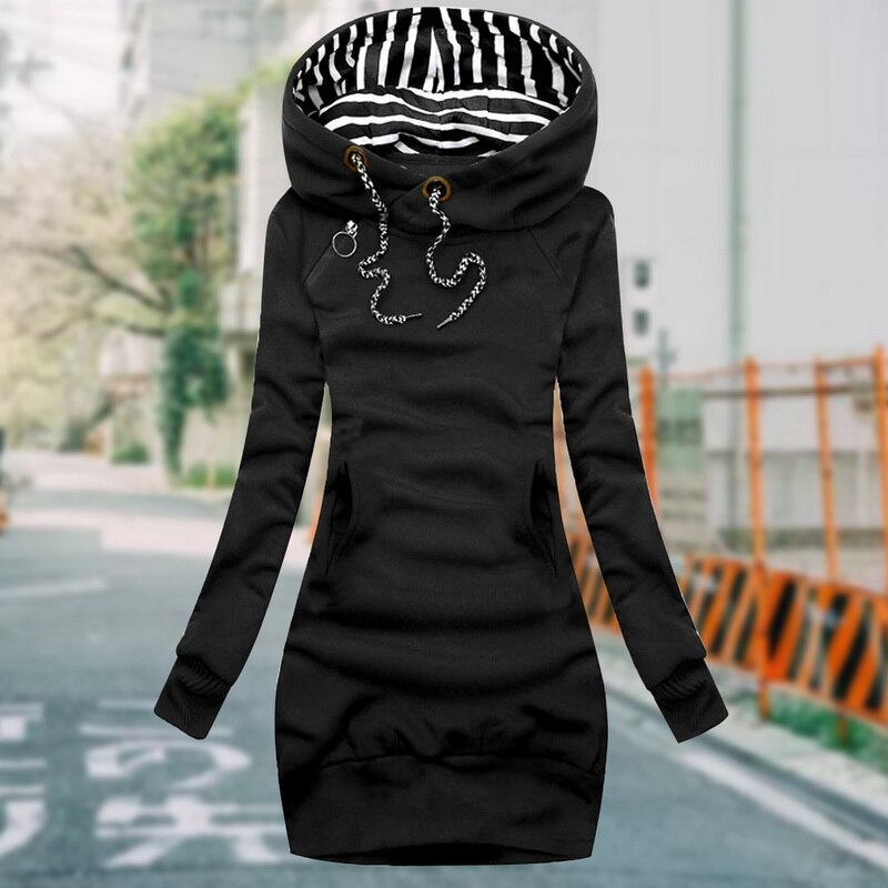 Levoire | Robe À Manches Longues Avec Poches Noir