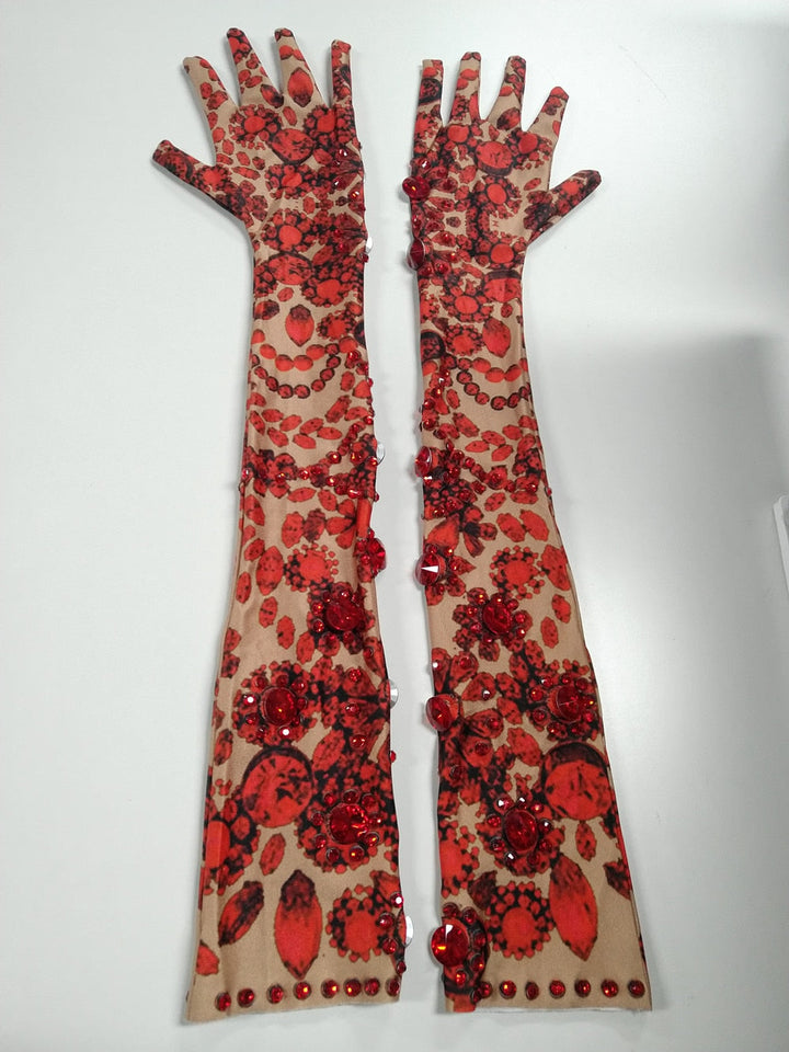 Levoire | L-Strass Gants Longs Pour Une Touche Glamour