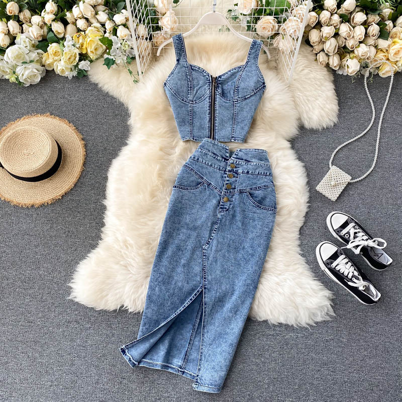 Levoire | Jeans Veste Et Jupes Satzs