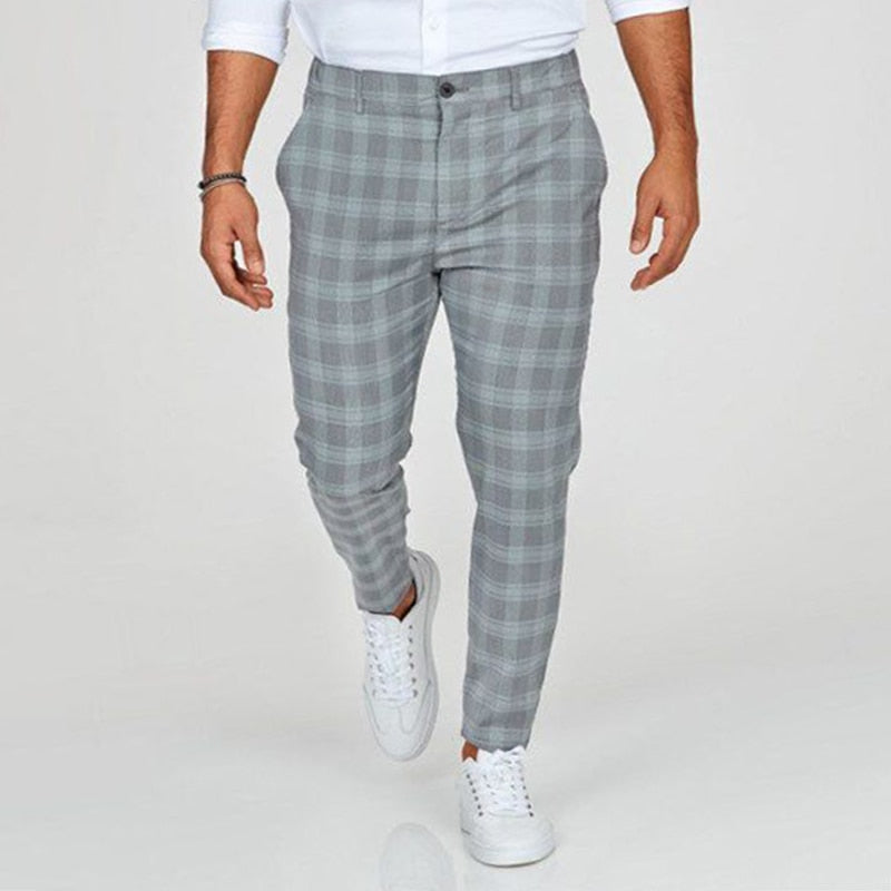 Levoire | Pantalon Slim Fit À Carreaux Tendance Pour Hommes