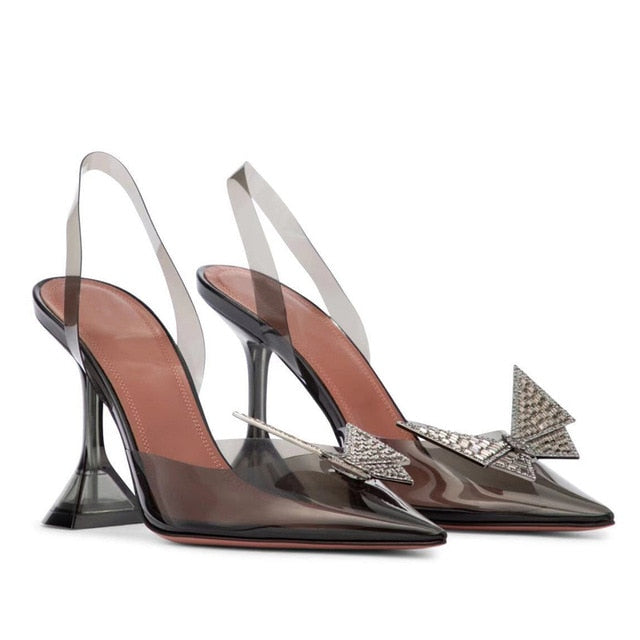 Levoire | Nouvelles Sandales Transparentes À Talons Aiguilles Noir(9cm)
