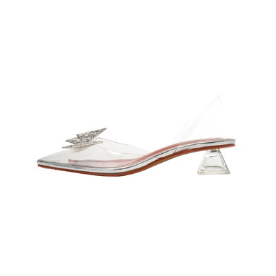 Levoire | Nouvelles Sandales Transparentes À Talons Aiguilles Argent(4cm)