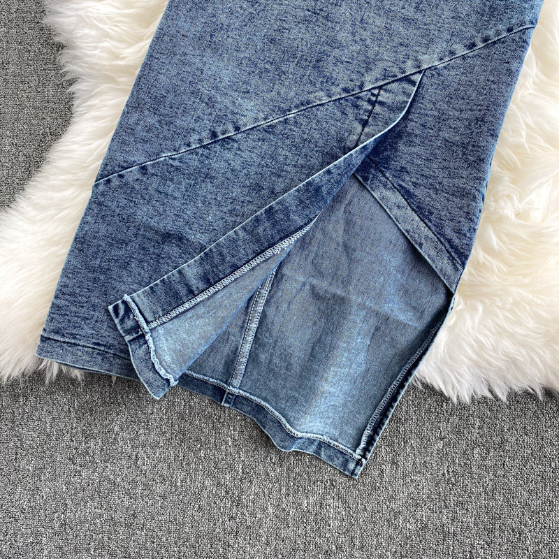 Levoire | Hauts À Bretelles Et Ensemble Jupe En Jean Pour Un Style Moderne Et Cool