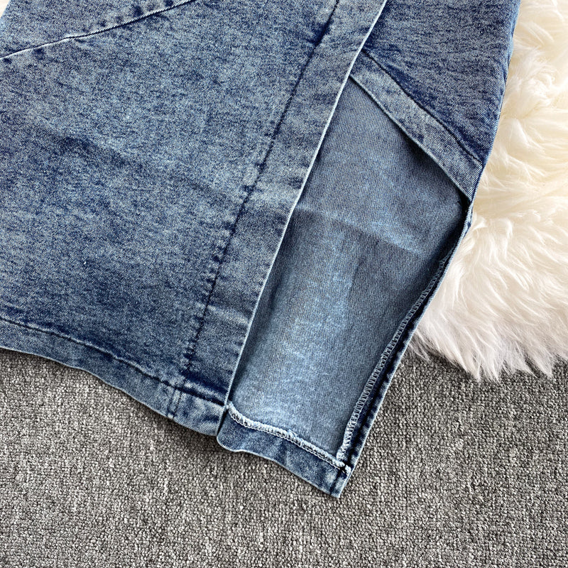 Levoire | Hauts À Bretelles Et Ensemble Jupe En Jean Pour Un Style Moderne Et Cool