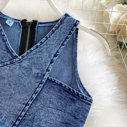 Levoire | Hauts À Bretelles Et Ensemble Jupe En Jean Pour Un Style Moderne Et Cool