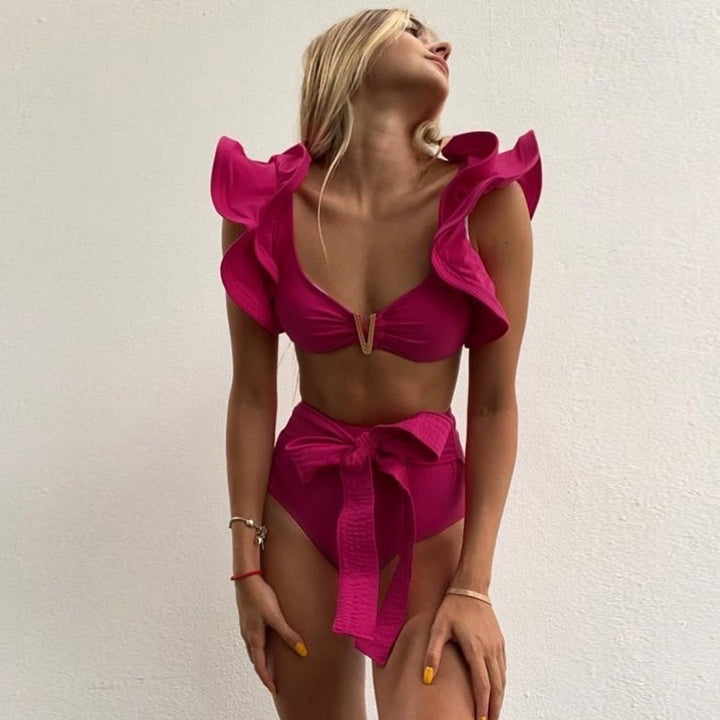 Levoire | Push-Up Soutien-Gorge Rembourré Volants Bandage Ensemble De Bikini