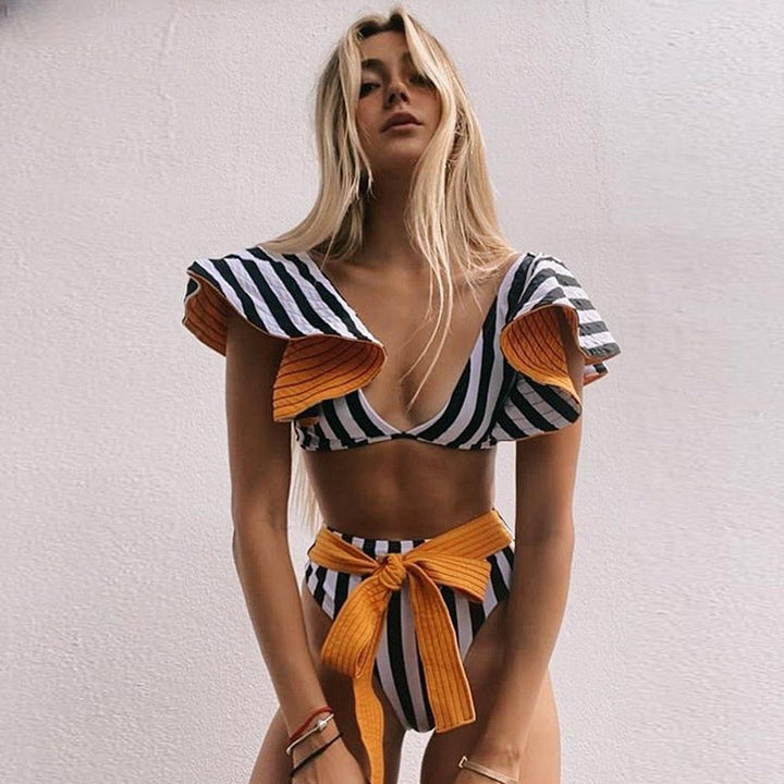 Levoire | Push-Up Soutien-Gorge Rembourré Volants Bandage Ensemble De Bikini