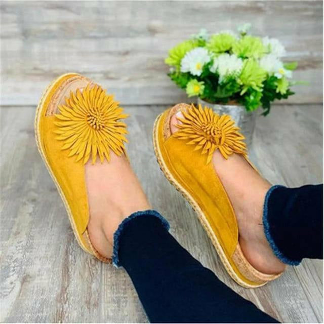 Levoire | Bohême Décorées De Fleurs Jaune