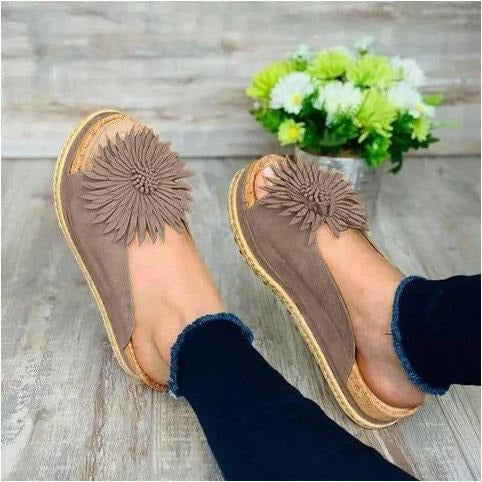 Levoire | Bohême Décorées De Fleurs Kaki