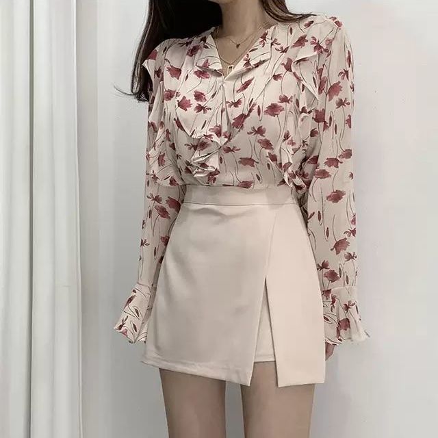 Levoire | Inégale Solide Fente Latérale Extensible abricot