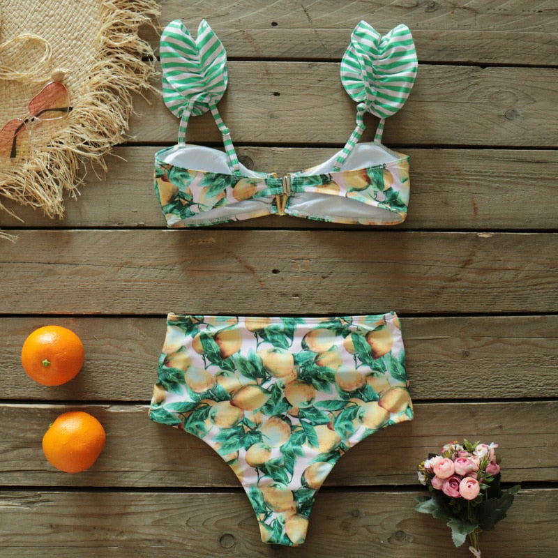 Levoire | Push-Up Soutien-Gorge Rembourré Volants Bandage Ensemble De Bikini