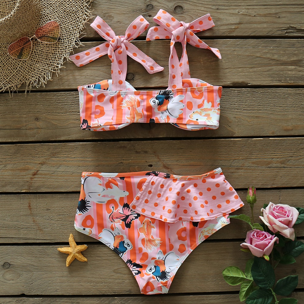 Levoire | Push-Up Soutien-Gorge Rembourré Volants Bandage Ensemble De Bikini