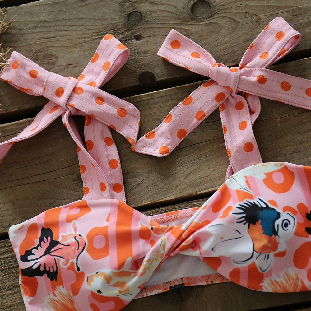 Levoire | Push-Up Soutien-Gorge Rembourré Volants Bandage Ensemble De Bikini