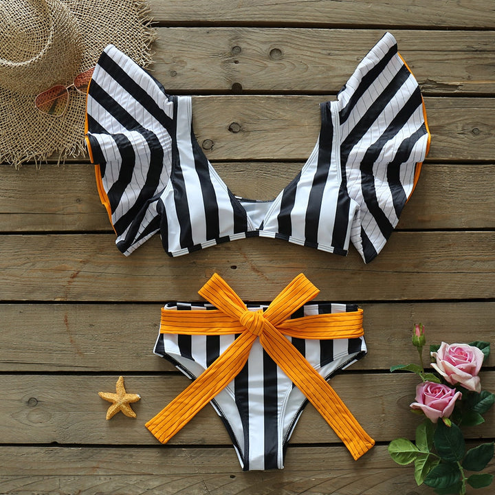 Levoire | Push-Up Soutien-Gorge Rembourré Volants Bandage Ensemble De Bikini