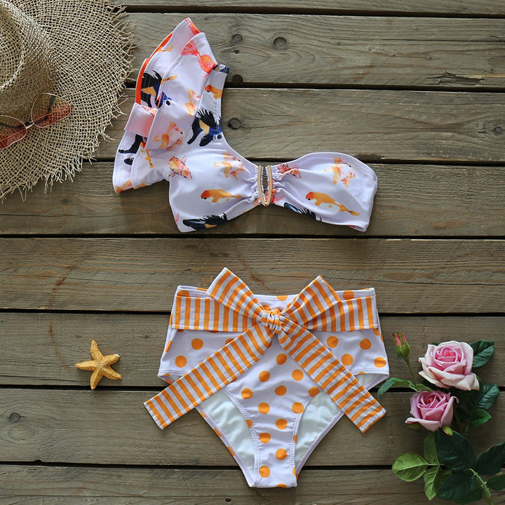 Levoire | Push-Up Soutien-Gorge Rembourré Volants Bandage Ensemble De Bikini