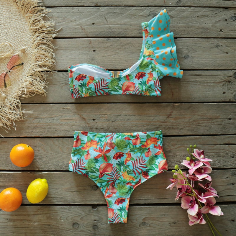 Levoire | Push-Up Soutien-Gorge Rembourré Volants Bandage Ensemble De Bikini
