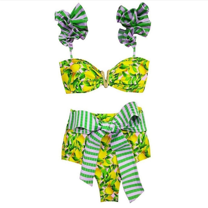 Levoire | Push-Up Soutien-Gorge Rembourré Volants Bandage Ensemble De Bikini
