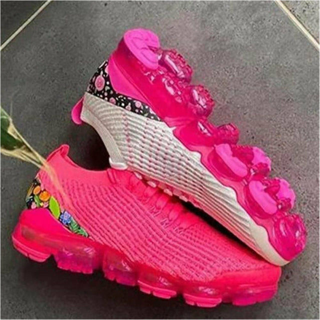 Levoire | Baskets En Maille Accrocheuses Avec Semelle Air Et Talon À Motif Floral Pour Femmes