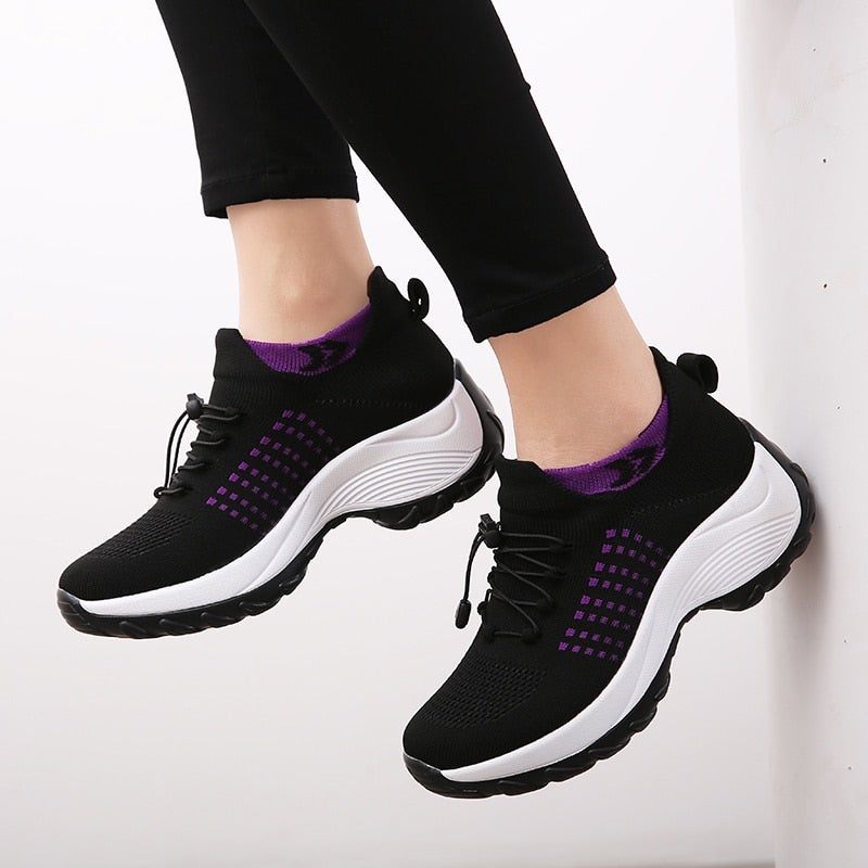 Levoire | Baskets Slip On Respirantes Avec Lacets Réglables Pour Femmes