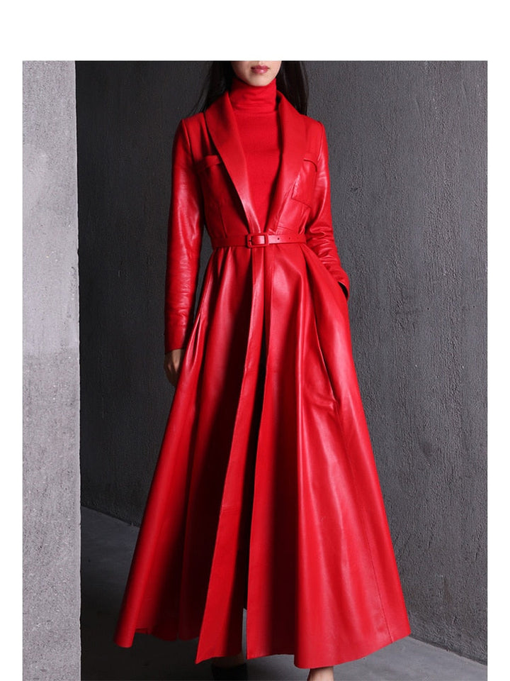Levoire | Manteau Trench Maxi En Cuir