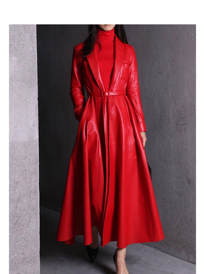 Levoire | Manteau Trench Maxi En Cuir