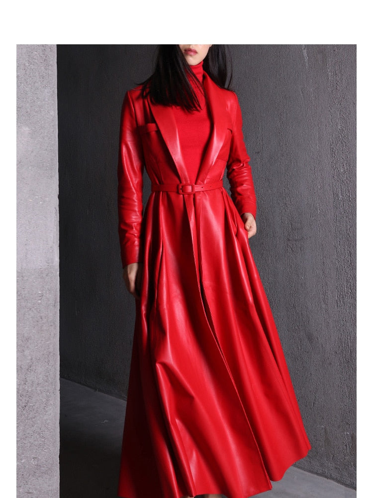 Levoire | Manteau Trench Maxi En Cuir