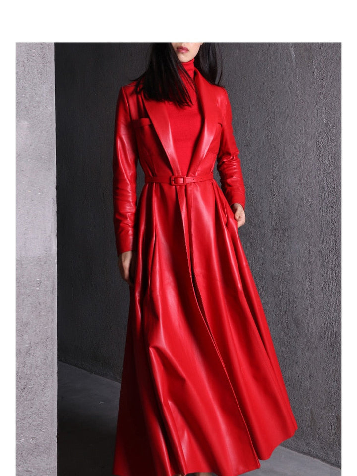 Levoire | Manteau Trench Maxi En Cuir