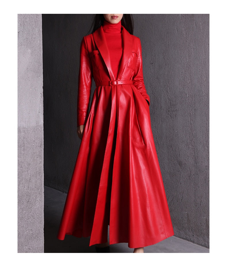 Levoire | Manteau Trench Maxi En Cuir