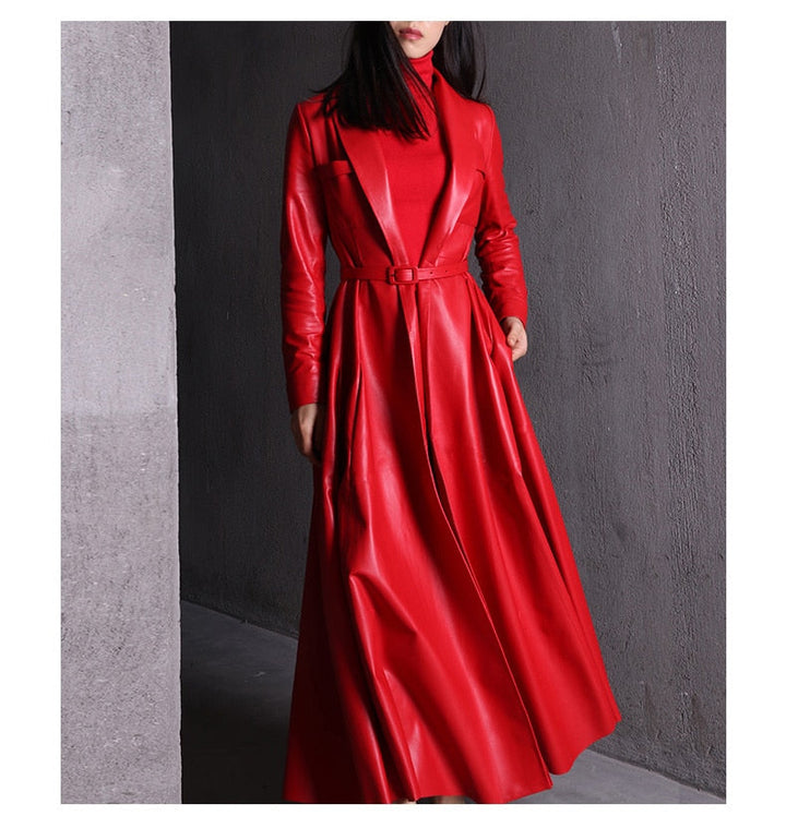 Levoire | Manteau Trench Maxi En Cuir