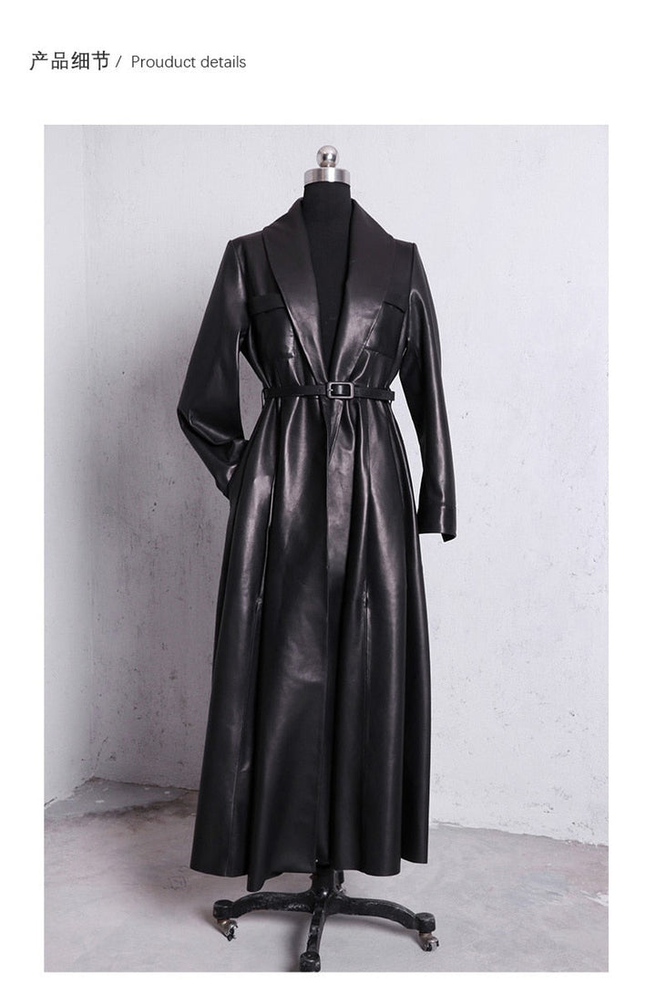 Levoire | Manteau Trench Maxi En Cuir